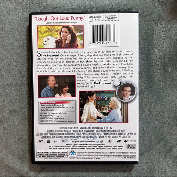 The Proposal DVD - Sandra Bullock , Ryan Reyonds - Picture 2 of 3